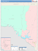 Val Verde County, TX Digital Map Color Cast Style